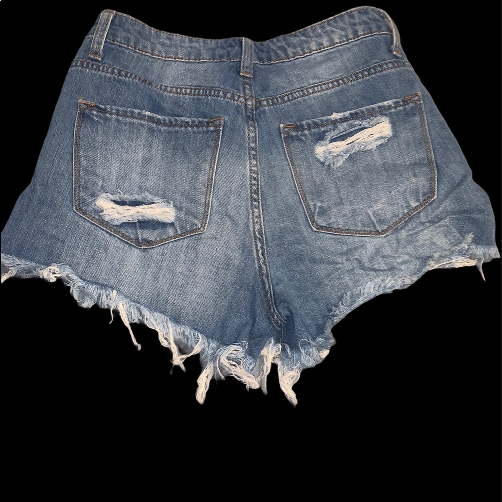 Fashion nova distressed denim shorts